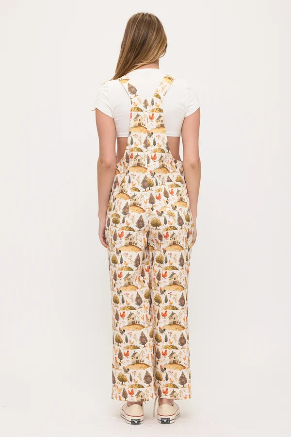 Overalls Rooster Barn  Print  AW2676