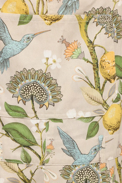 Overalls Shorts Lemon Blossons & Hummingbird  Shorttails AW2695