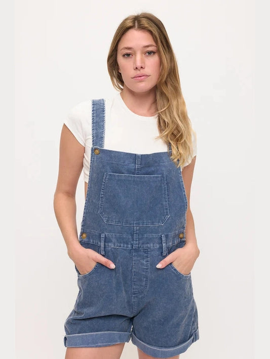 Overalls Shorts Vintage Blue Corduroy&nbsp; Shorttails SM26118