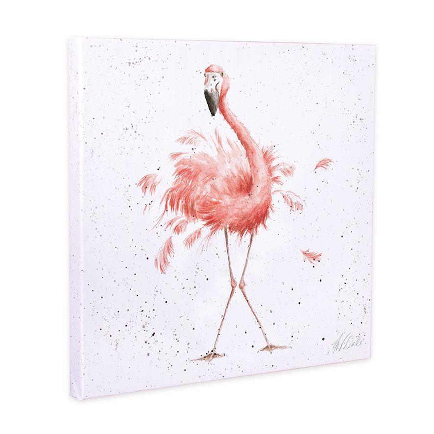 Wrendale Canvas Art OC005 Flamingo 