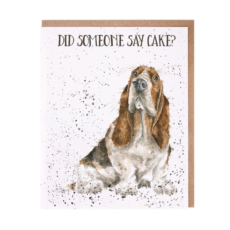 Card - AOC065 - Did Someone Say Cake? - Basset 