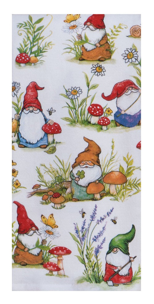 T Towel  Garden Gnomes Dual Purpose Terry R7218 