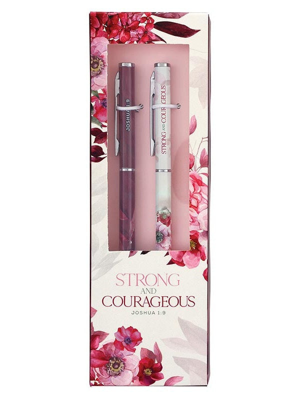 Pen Set Strong & Courageous 2Pk  R7715