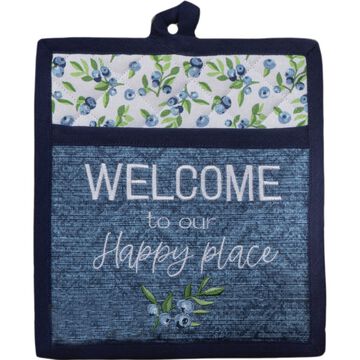 Pot Holder Welcome To Our Happy Place Lake Time R7802 