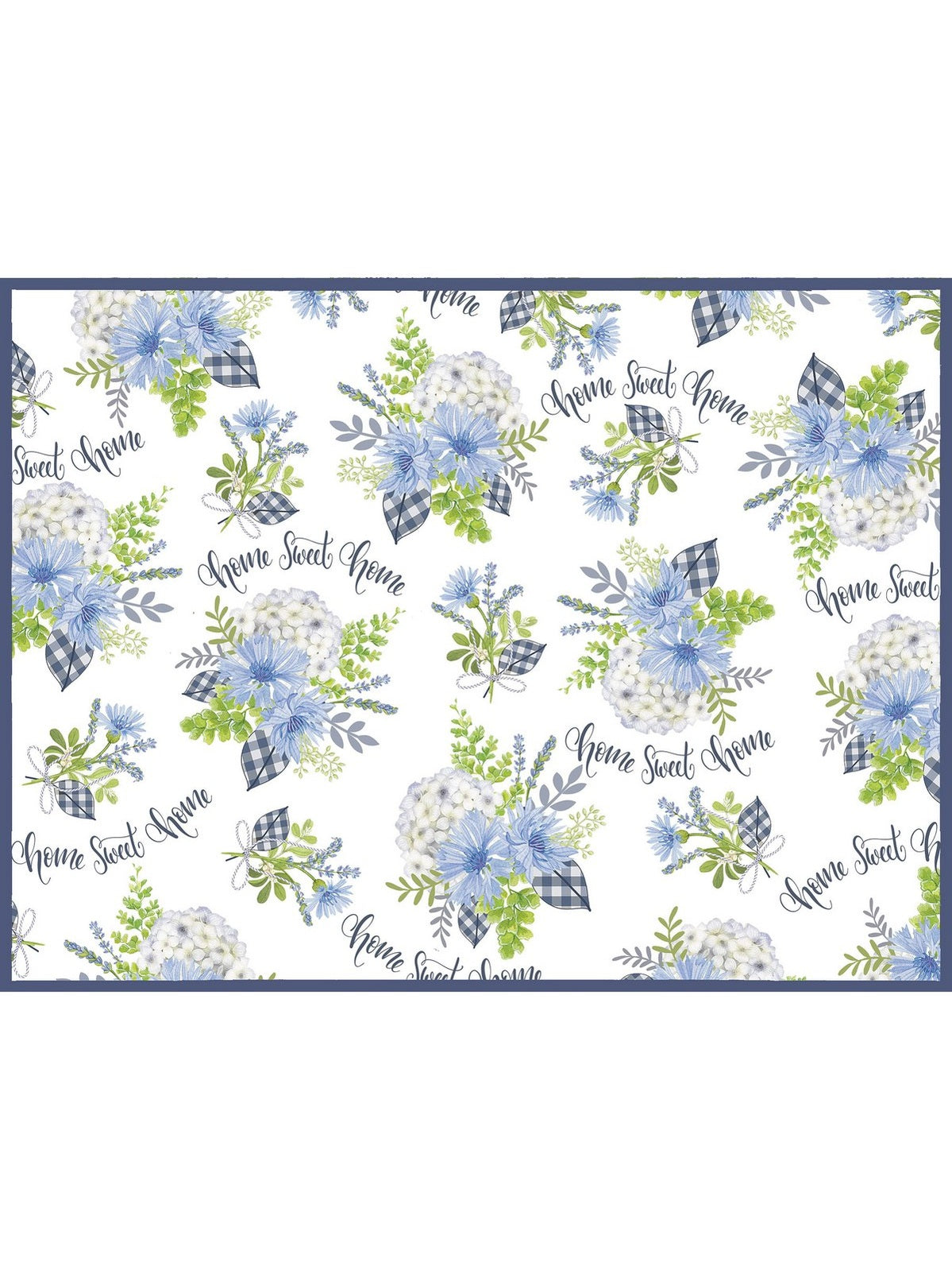 Drying Mat Countertop Micro Fiber Love Grows Here Blue/White R7927 