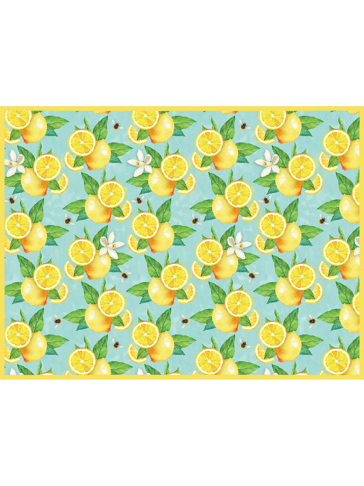 Drying Mat Countertop Micro Fiber Bee Zesty  Yellow/Blue R8119 