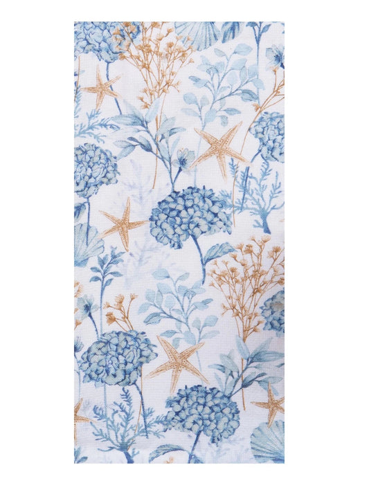 Tea Towel Beach Vibes Hydrangea Toss Dual Purpose Terry R8356