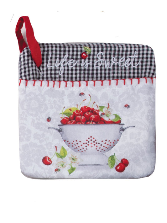 Pot Holder Pocket Sweet Cherry 8"x8" R8372