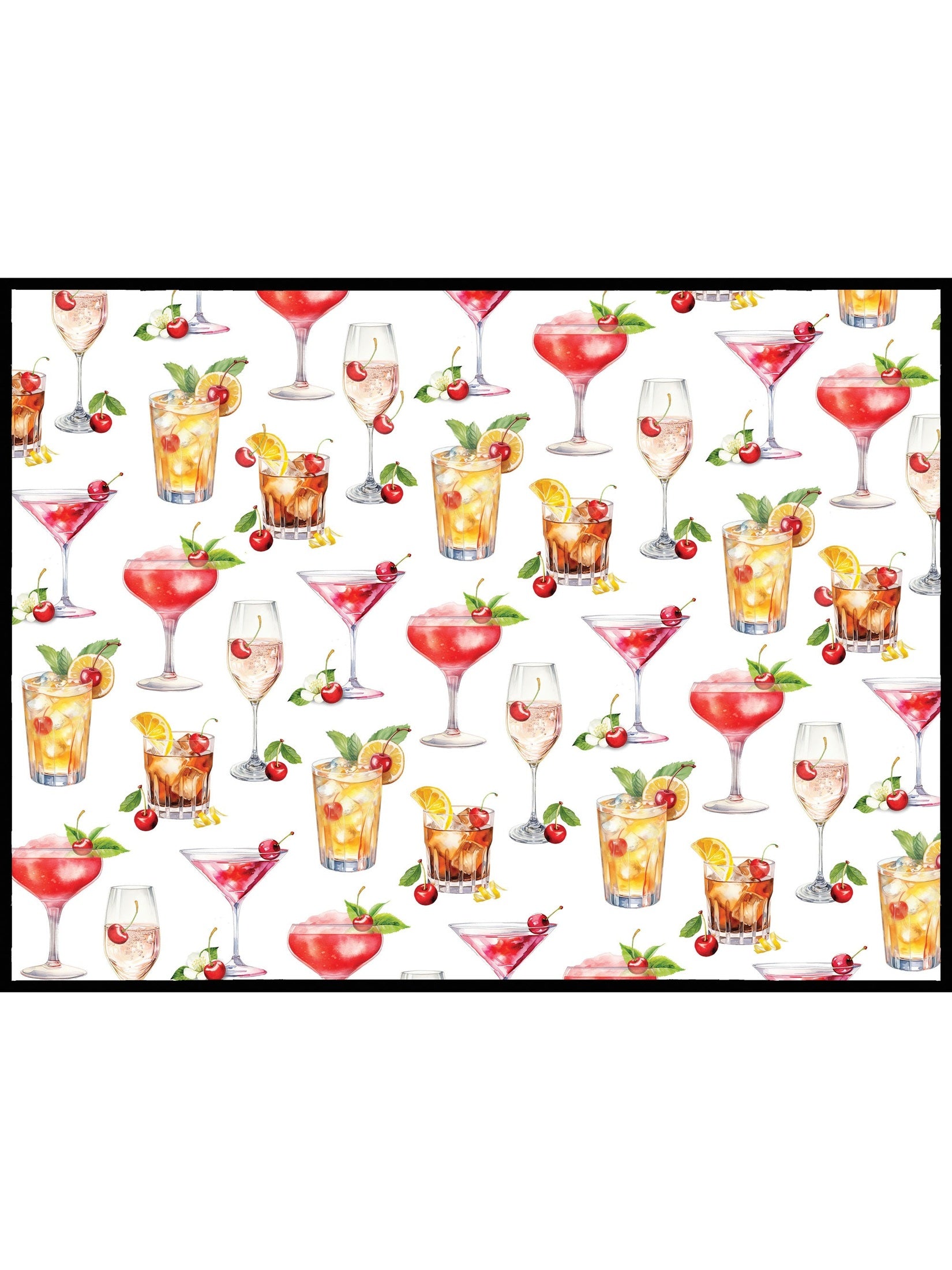 Drying Mat Countertop Micro Fiber Sweet Cherry Grey/White R8379 