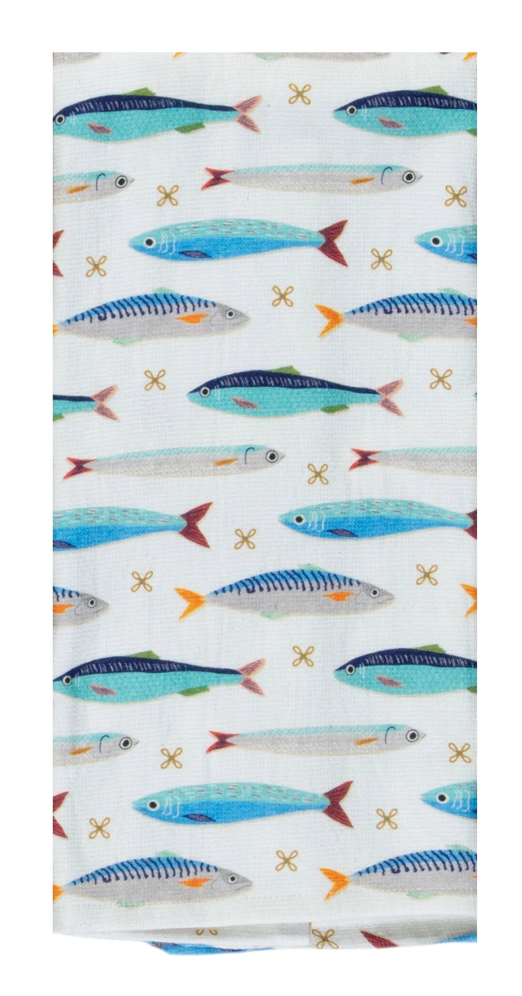 Tea Towel Fish All Over  Dual Purpose Terry R8470