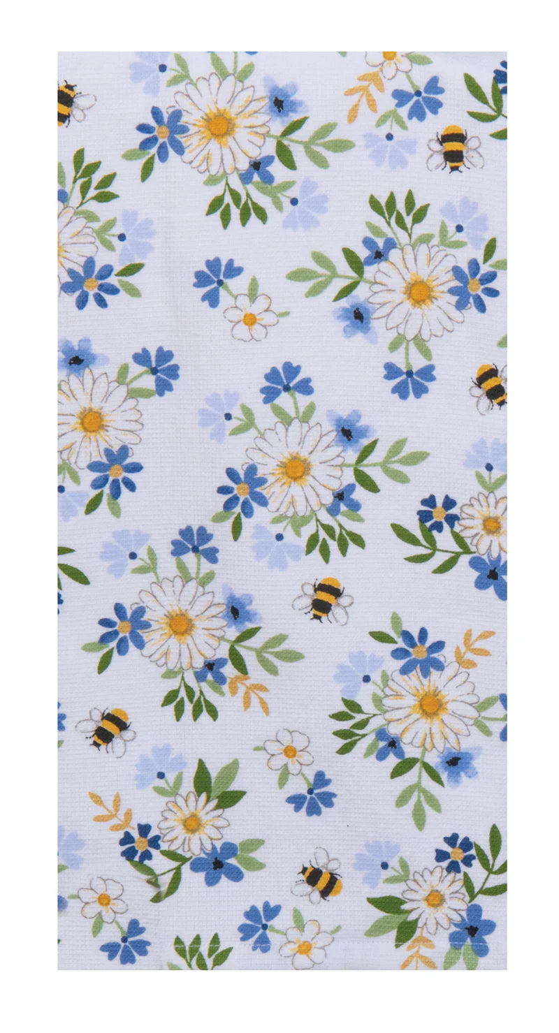 Tea Towel&nbsp; Bb Daisey Toss Bumble Bee&nbsp; Dual Purpose Terry R8370