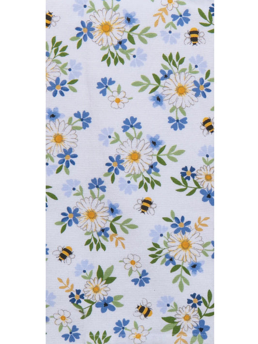 Tea Towel&nbsp; Bb Daisey Toss Bumble Bee&nbsp; Dual Purpose Terry R8370
