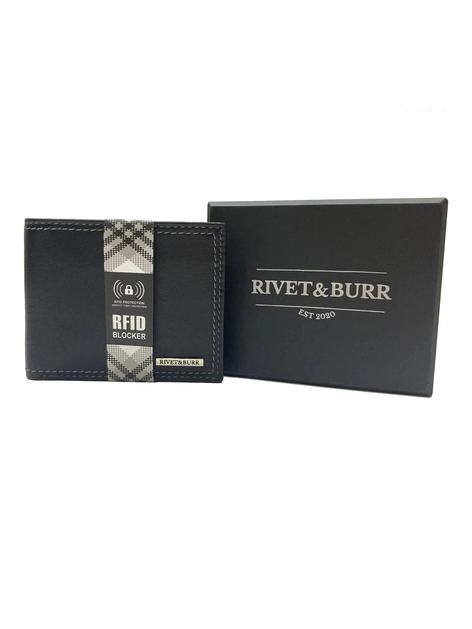 Wallet Bifold with Flap Over Includes Key Chain  Black Leather Rbmwvt25