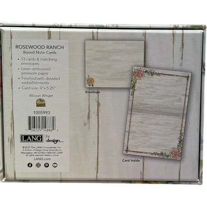Note Cards Rose Wood Ranch Highland Cow 13Pk  1005993