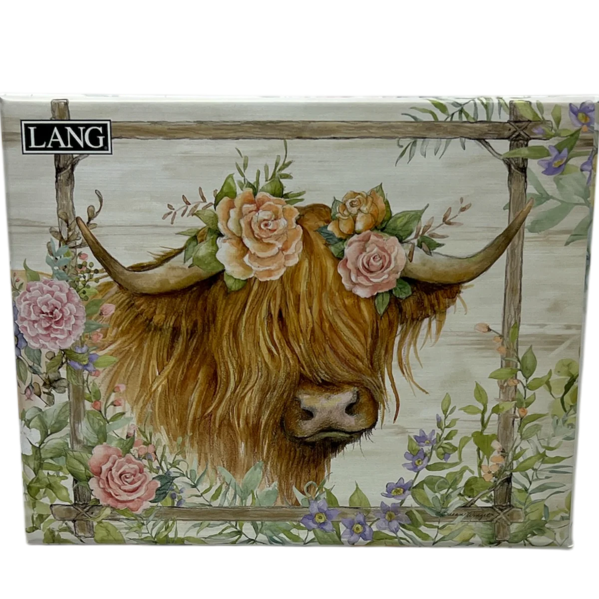 Note Cards Rose Wood Ranch Highland Cow 13Pk  1005993