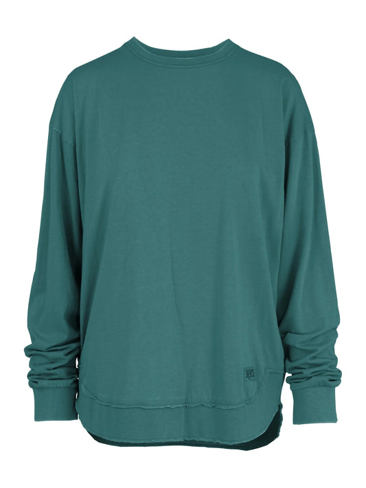 Royce Brand-Sweatshirt Espresso Hunter Green Poncho Top Oversized Rounded Bottom Vintage Washed Women's Rdg62W92sld