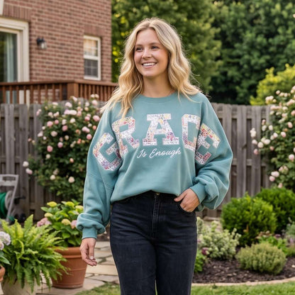 Royce Brand-Sweater Flannigan Grace Mist Oversized Fleece Women's Rdg65999FGX