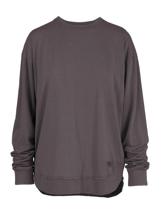 Sweater Espresso Brown Poncho Top Oversized Rounded Bottom Vintage Washed Women's Rdg62W92sld