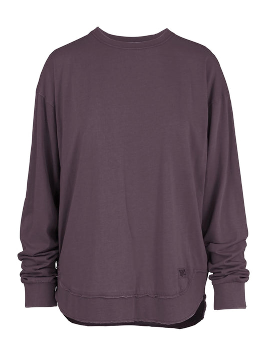 Sweatshirt Lingo Plum Burgandy Oversized Fleece Women's Rdg65429sld