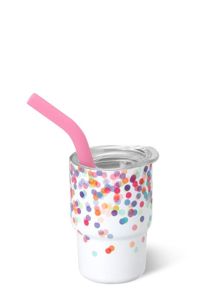 Mini Tumbler White Confetti 2oz s102-t02-cn