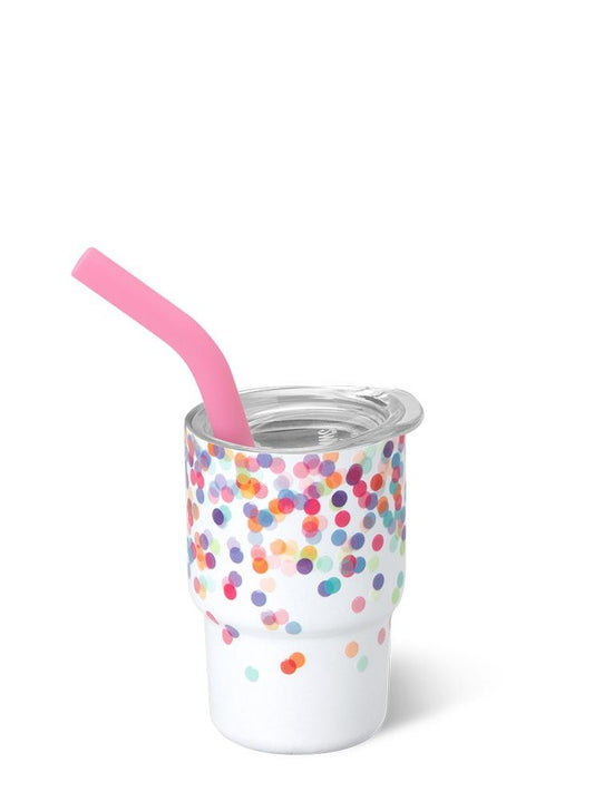 Mini Tumbler White Confetti 2oz s102-t02-cn