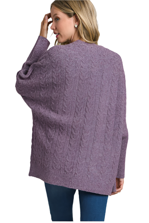 Sweater 2 Pocket Purple S5008 