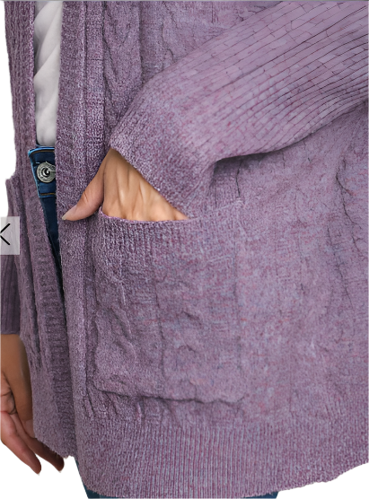 Sweater 2 Pocket Purple S5008 