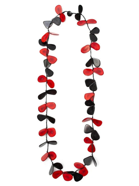 Necklace Slice Biscayne Red/Black  SC410-RO-ON