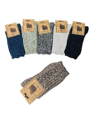 Set of socks in various colors with packaging on a white background