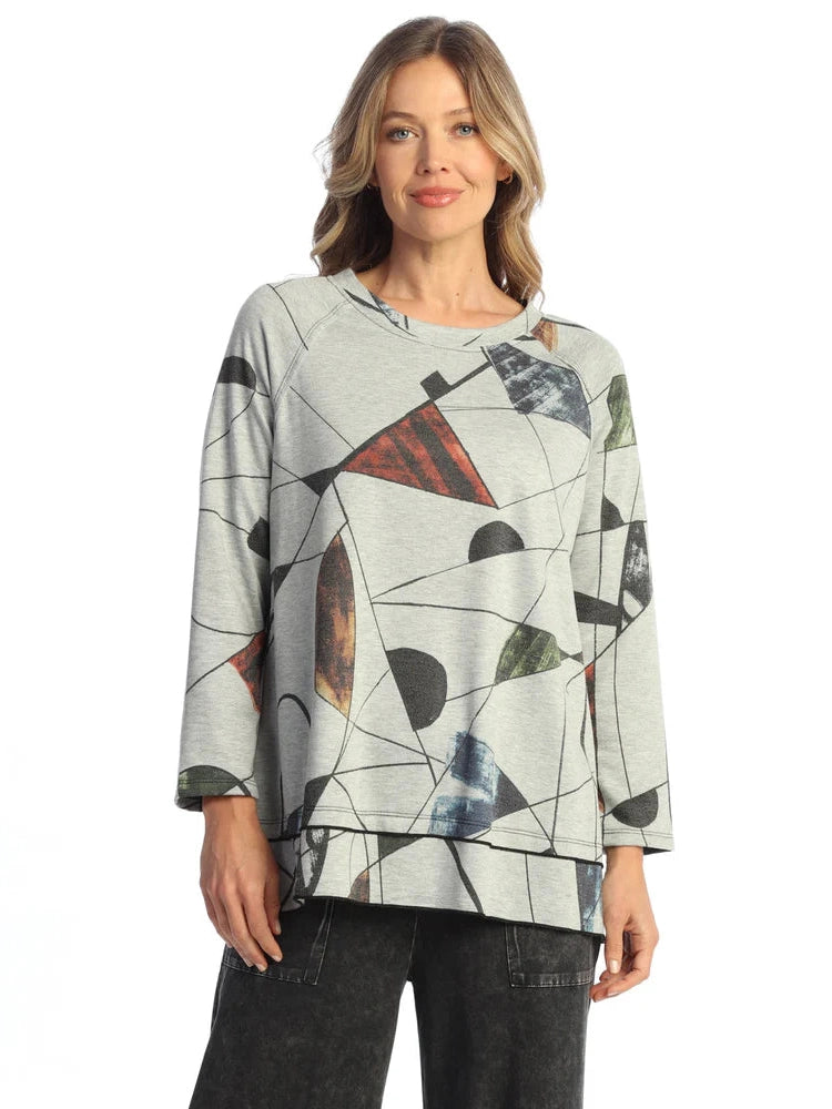 Sf7-1419 Curious Grey  Fleece Raglan Sleeve