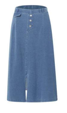 Skirt - Casual Midi Denim - 24506-DE 