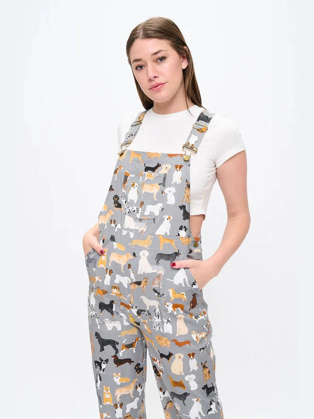 Overalls Colorful Dog Breeds&nbsp; Women's Aw2587