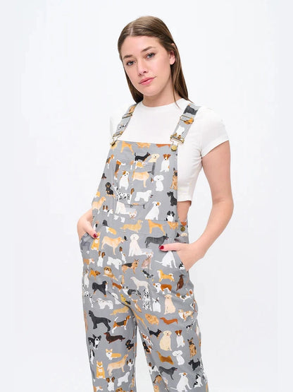 Overalls Colorful Dog Breeds&nbsp; Women's Aw2587