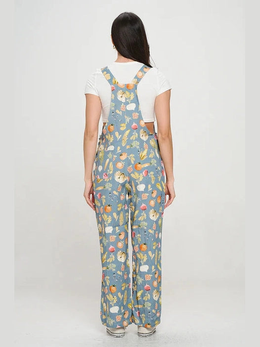  Overalls Fruits And Vegetables Print  Women's SM26021