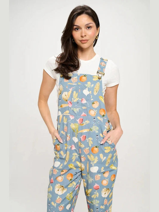  Overalls Fruits And Vegetables Print  Women's SM26021