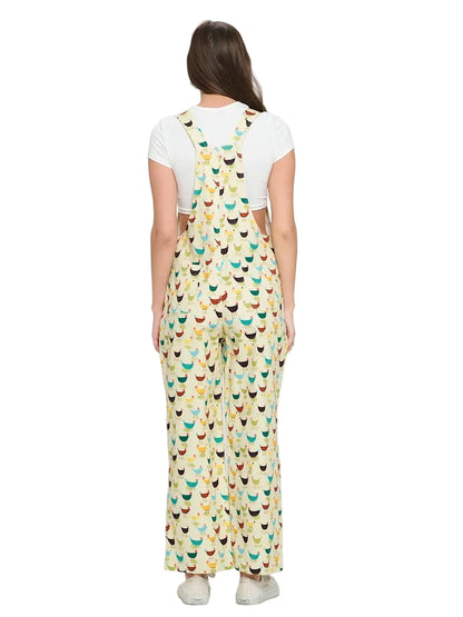 Overalls Colorful Rooster Print&nbsp; Women's Aw2456