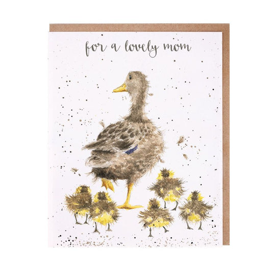Card - AOC013  For a Lovely Mom - Ducks - 