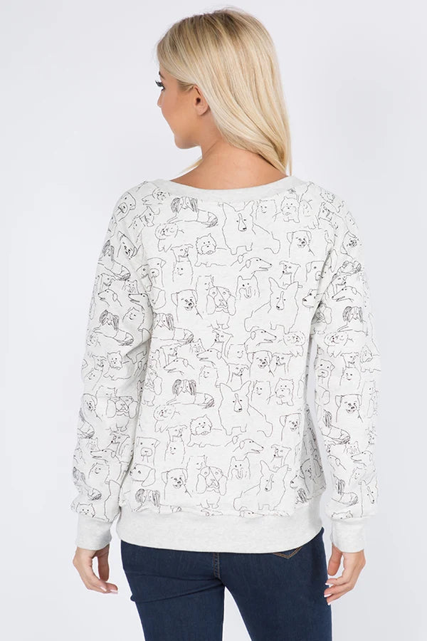 Sweatshirt Pullover  Different Breed Dog Women's Sw60