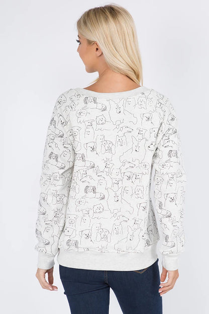 Sweatshirt Pullover  Different Breed Dog Women's Sw60