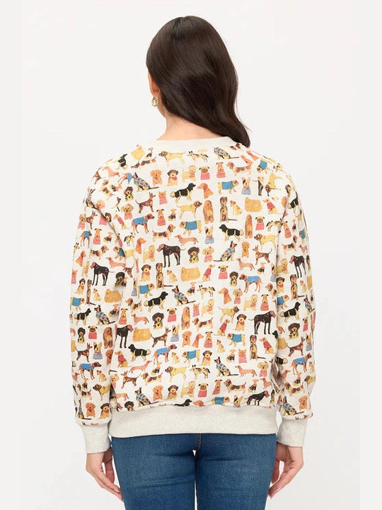 Sweat Shirt Pullover Colorful Dog Breeds Women's Sw279