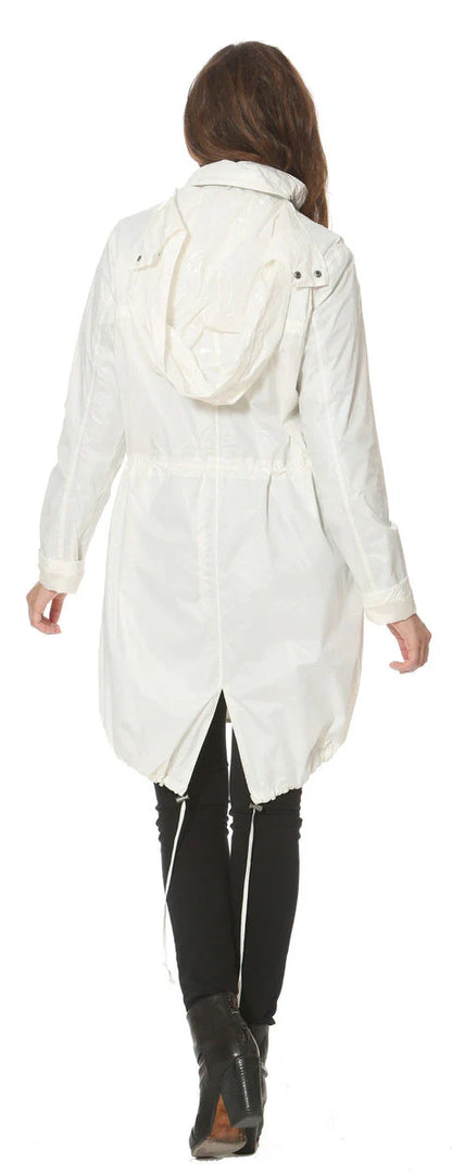 Rain coat, Wind breaker Water resistant - WHITE   Sabrina 