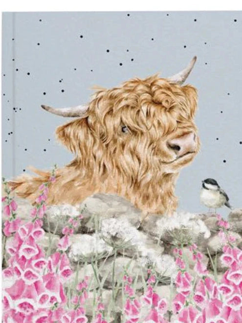 Notebook Soft Cover Lined Highland Cow Just For Moo n066