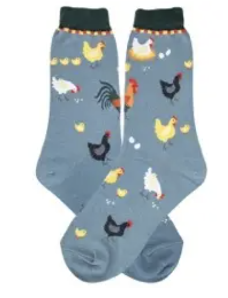 Women's Sock - Chickens - 6969 
