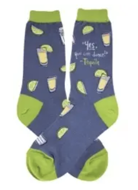 Women's Socks - Novelty, Crew sock, Fun - Tequila 