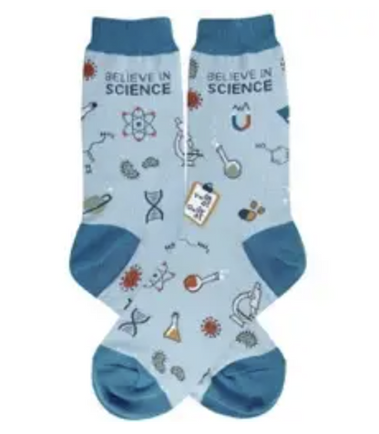 Women's Socks - Novelty, Crew sock, Fun -Science 