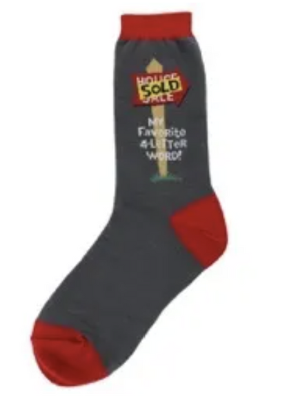 Women's Socks - Novelty, Crew sock, Fun - Realtor 