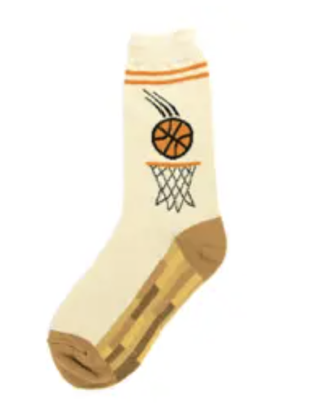 Women's Socks - Novelty, Crew sock, Fun -  Basketball 