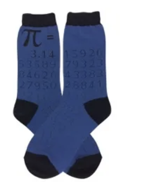 Women's Socks - Novelty, Crew sock, Fun - Pi 