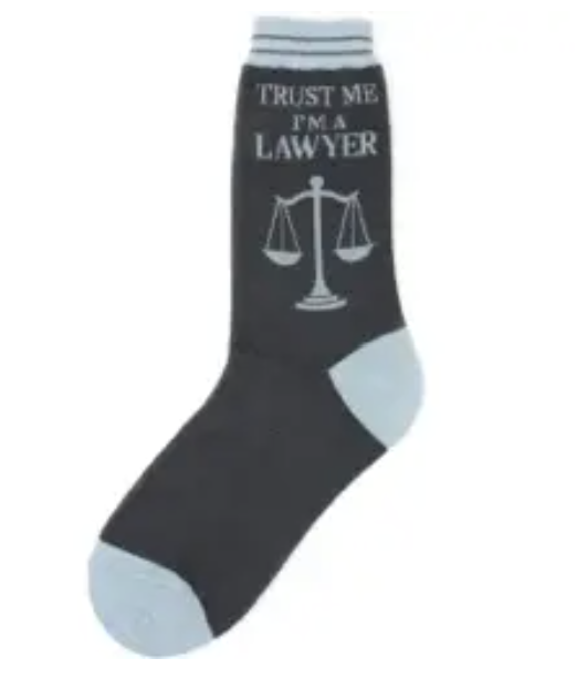 Women's Socks - Novelty, Crew sock, Fun - Lawyer 