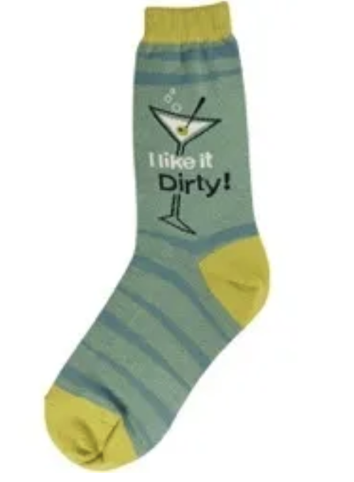 Women's Socks - Novelty, Crew sock, Fun - Dirty Martini 
